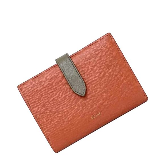 Celine Handbags - Celine Strap Wallet Red Gray Antique Rose